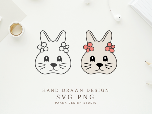 Cute Easter Bunny Face Flower Svg Png – A Designer's Take
