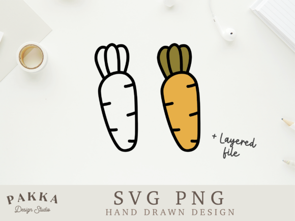 Cute Hand Drawn Easter Carrot SVG & PNG Review