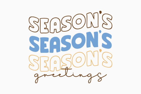Retro Christmas Quote SVG Season's Greet Review